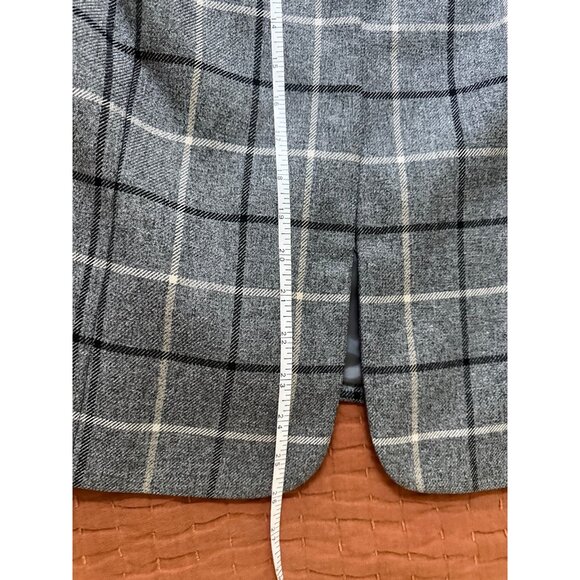 Evan Picone Black Label Boxy Plaid Blazer Black Grey - Picture 5 of 5